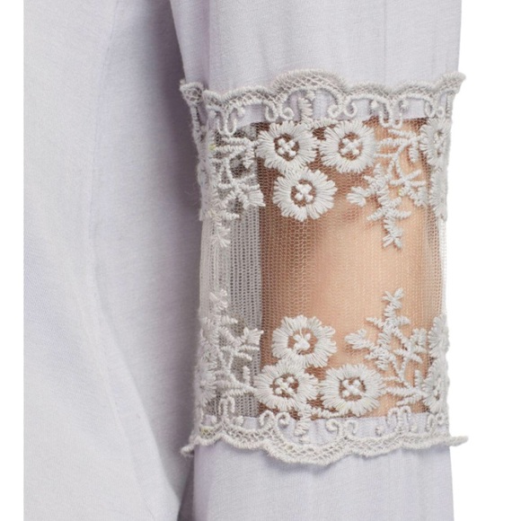 POL Off The Shoulder Lace Inset Blouse Sz XS - Picture 3 of 6